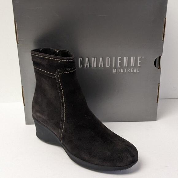 La Canadienne Finley Ankle Boots, Espresso Suede, Women's 6 M